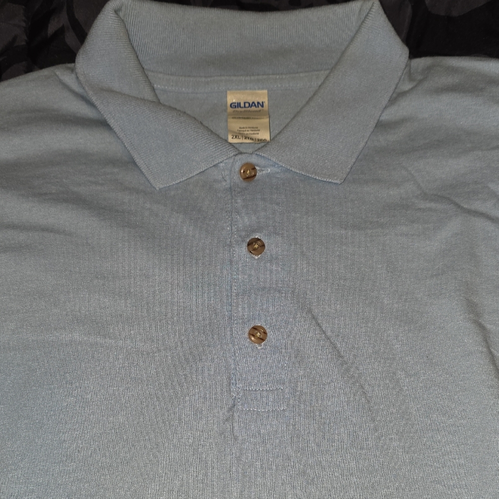 Gildan Men's Sky Blue Polo Shirt